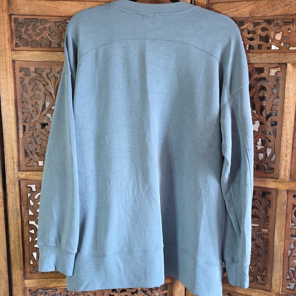 🌟 Casual Green Long Sleeve Sweatshirt - Picture 5 of 6